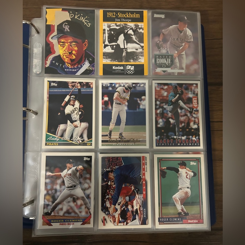 Early 1990s baseball cards